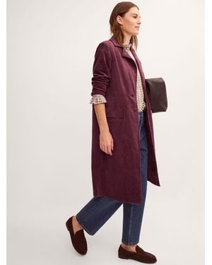 Monsoon Tove Faux Suede Coat - Red