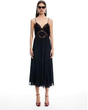 Lioness Harmony Sheer Lace Midi Dress - Blue