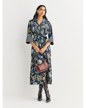Marella Emmfolgore Printed Dress - Blue