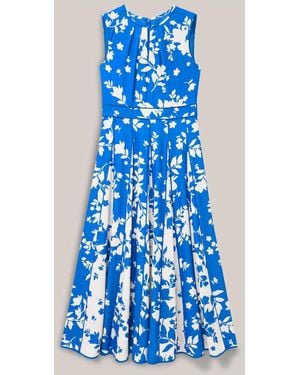 Hobbs Cream Angelica Floral Dress - Blue