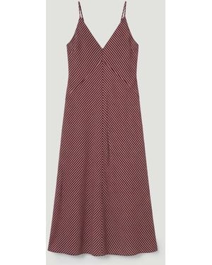 Hush Air Flow Seam Detail V-Neck Maxi Slip Dress - Purple