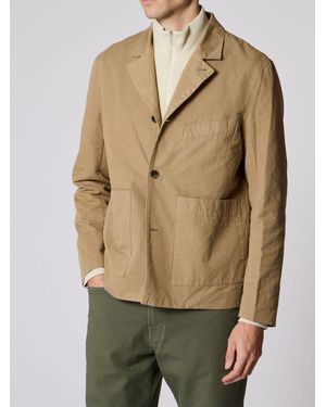 Paul Smith Tailored Lined Single Breast Blazer Jacket - Natural