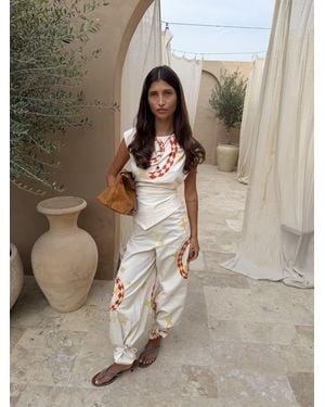 Never Fully Dressed Snake Tie Side Trousers - Natural