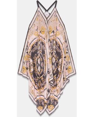 Mint Velvet Floral Print Scarf Detail Maxi Dress - White