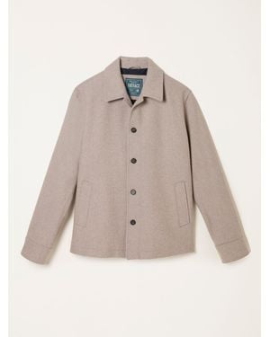 FatFace Fatface Hadston Wool Mix Jacket - Natural