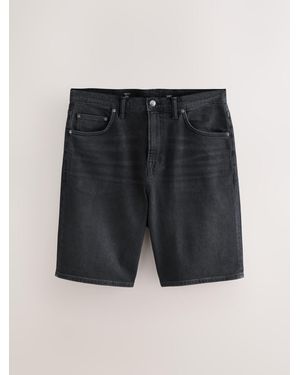 Next Denim Jort Shorts - Black