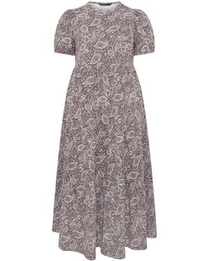 Yours Curve Tiered Maxi Dress - Gray