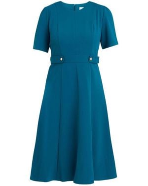Gina Bacconi Mel Fit And Flare Midi Dress - Blue