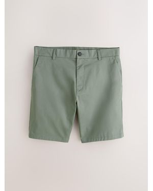 Next Straight Fit Stretch Chino Shorts - Green