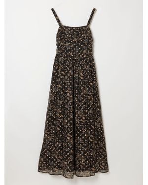 FatFace Fatface Mischa Petite Metallic Spot Dress - Black