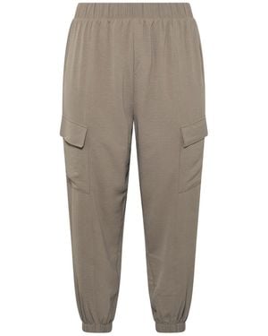 Yours Curve Yours Curve Washed Twill Cargo Joggers - Grey