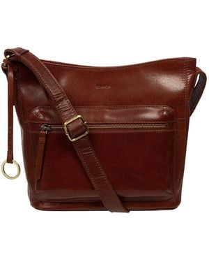 Conkca Zinnia Leather Cross-Body Bag - Brown