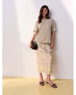 Next Tabitha Simmons X Floral Maxi Skirt - Natural