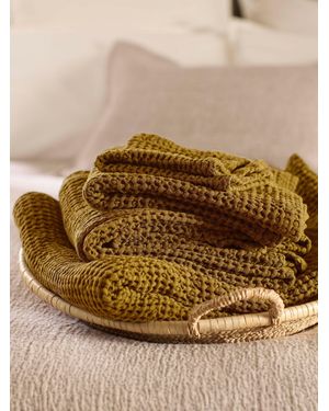 Secret Linen Store Waffle Towel - Metallic