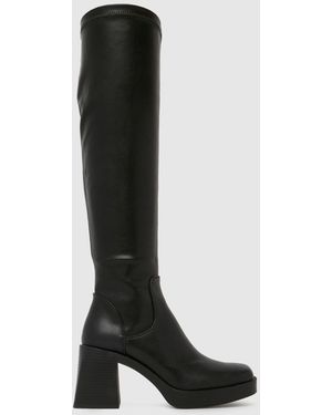 schuh Doja Platform Knee High Boots - Black