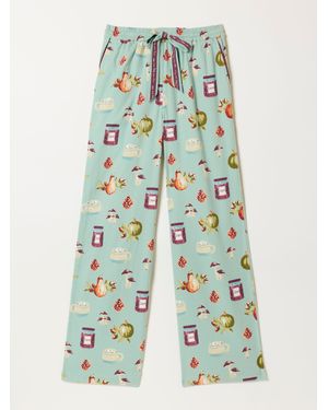 FatFace Fatface Lola Autumn Print Wide Leg Pajama Bottoms - White