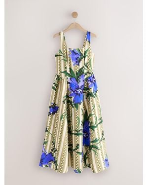 Next Cinched Waist Maxi Occasion Dress - White