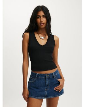 Cotton On Dark Original Denim Skort - Blue