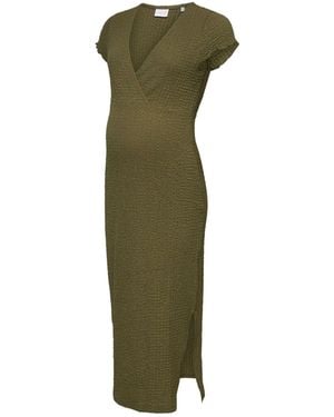 Mama.licious Maternity And Nursing Midi Dress - Green