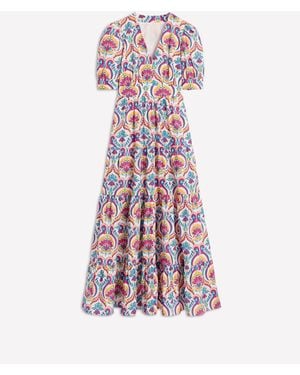 Boden Bella Puff Sleeve 100% Cotton Maxi Dress - White