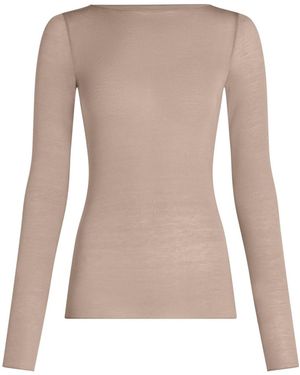 Hunkemöller Supersoft Boatneck T-Shirt Thermal Base Layer With Cashmere - Natural