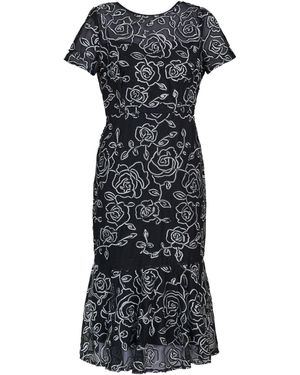 Gina Bacconi Savannah Corded Lace Dress - Black