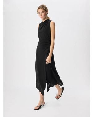 Whistles Ruched Halter Jersey Dress - White