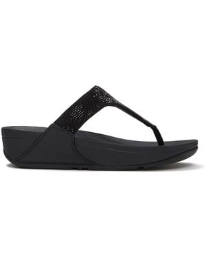 Fitflop Lulu Ombre Crystal Toe-Post Sandals - Black