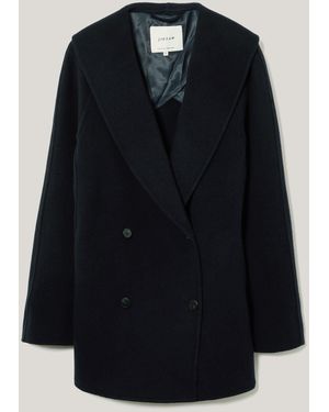 Jigsaw Double Faced Shawl Coat - Blue