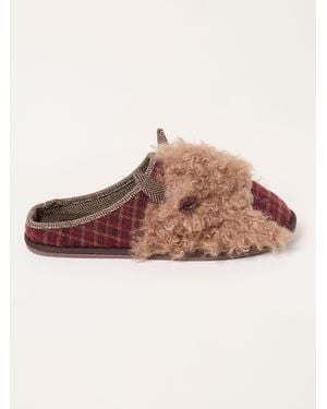 FatFace Novelty Highland Cow Mule Slipper - Brown