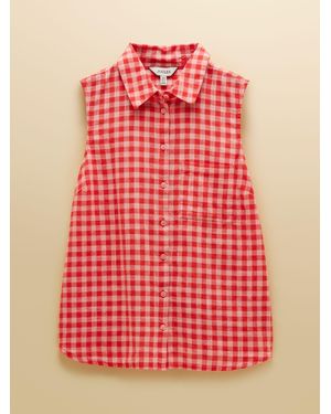Joules Ida Sleeveless Shirt - Red