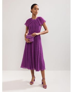 Phase Eight Gwen Textured Dress - Purple