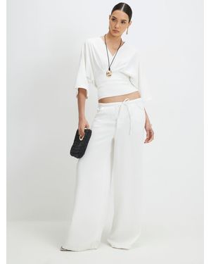 River Island Kimono Sleeve Cotton Blend T-Shirt - White