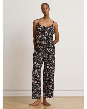 Ralph Lauren Cotton Cami Top & Pyajams Set - Black