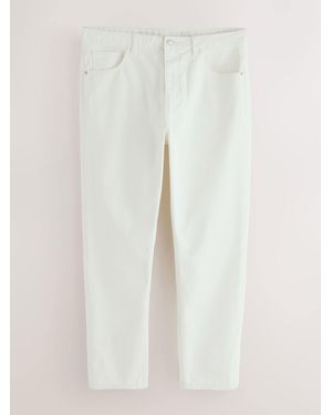 Next Slim Fit Vintage Wash Denim Jeans - White