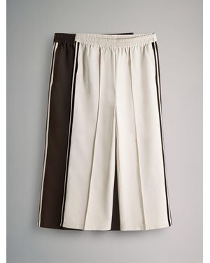 The Set 2 Pack Pull On Double Side Stripe Pants Chocolate/Cream - Brown