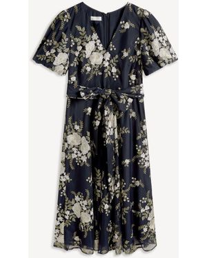 Hobbs Ira Embroidered Dress - Black