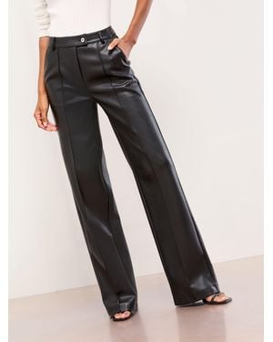 Lipsy Pintuck Tailored Wide Leg Pants - Black