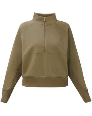 Sweaty Betty Revive Rib Mix Half Zip Sweatshirt - Green