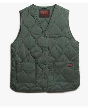 Superdry Quilted Lite Liner Gilet - Green