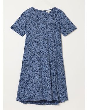 FatFace Fatface Floral Jersey Dress - Blau