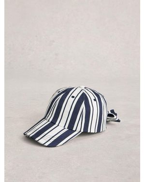 White Stuff Bow Detail Baseball Cap - White