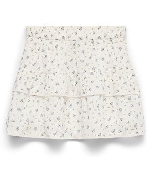 Vero Moda Tiered Short Skirt - White