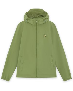 Lyle & Scott Zip Through Hooded Jacket - Green