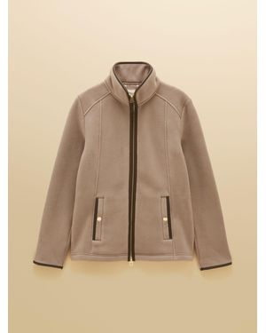 Joules Heritage Mink Zip Up Polar Fleece - Natural