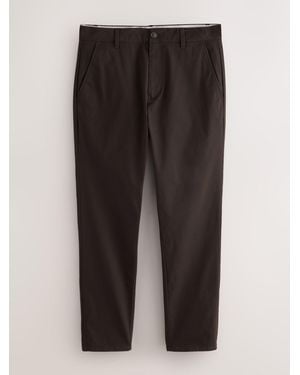 Next Dark Slim Fit Cotton Rich Stretch Chinos - Black