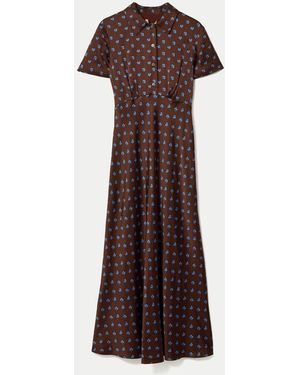 jigsaw brown dress Jersey Lace Up Dress
