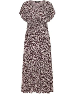 M Com Petite Printed Maxi Dress - Purple
