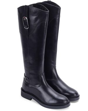 OFF THE HOOK Carnaby Stylish Knee High Leather Boots - Blue