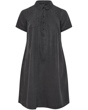 Evans Lyocell Denim Dress - Black